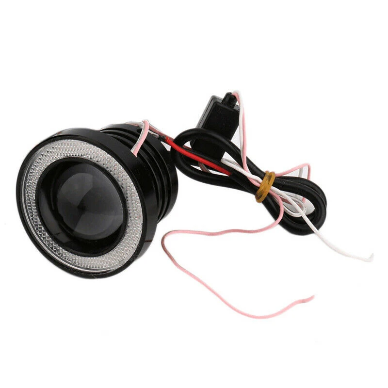 1* 3.5" Angel Eyes LED Fog Light Car SUV Universal White Driving Head Lamp 12V image 4