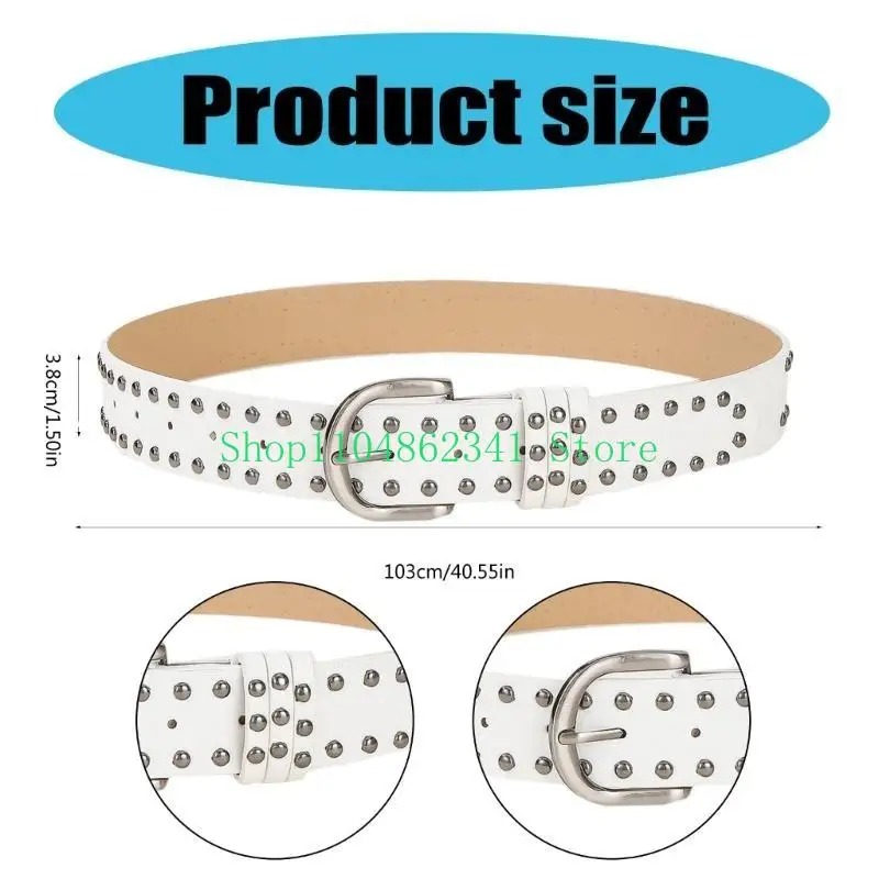 スタッズベルト レザーベルト メタルリベットベルト ピラミッドスタッドベルト ユニセックス ファッション スタッズアクセサリー ジーンズ パンツ用