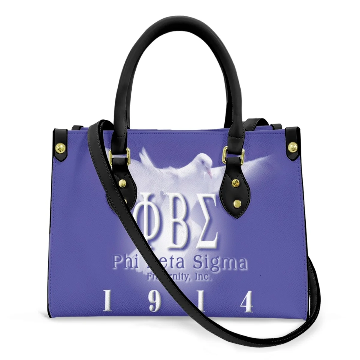 

FORUDESIGNS Leather Handbags Ladies Zeta Phi Beta 1914 Evening PU Tote Bags Practical Luxury Hand Bag Shopping Travel Noble