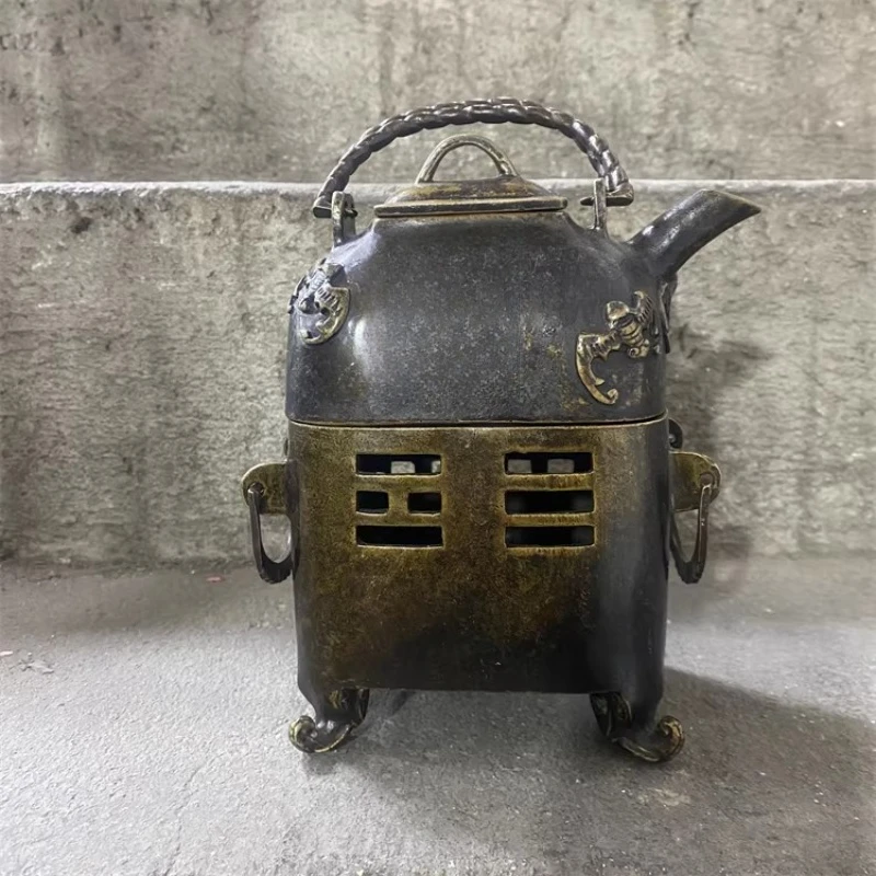 

Charcoal stove pot, creative ornament, beam pot, warm wine pot, home desktop decoration