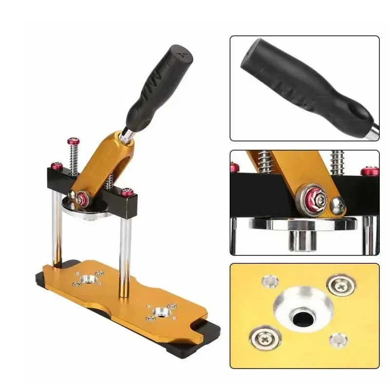 Роторная машина для бейджей без формы для бейджей, вращающаяся кнопка из нержавеющей стали, пресс для изготовления бейджей своими руками на заказ, разные размеры