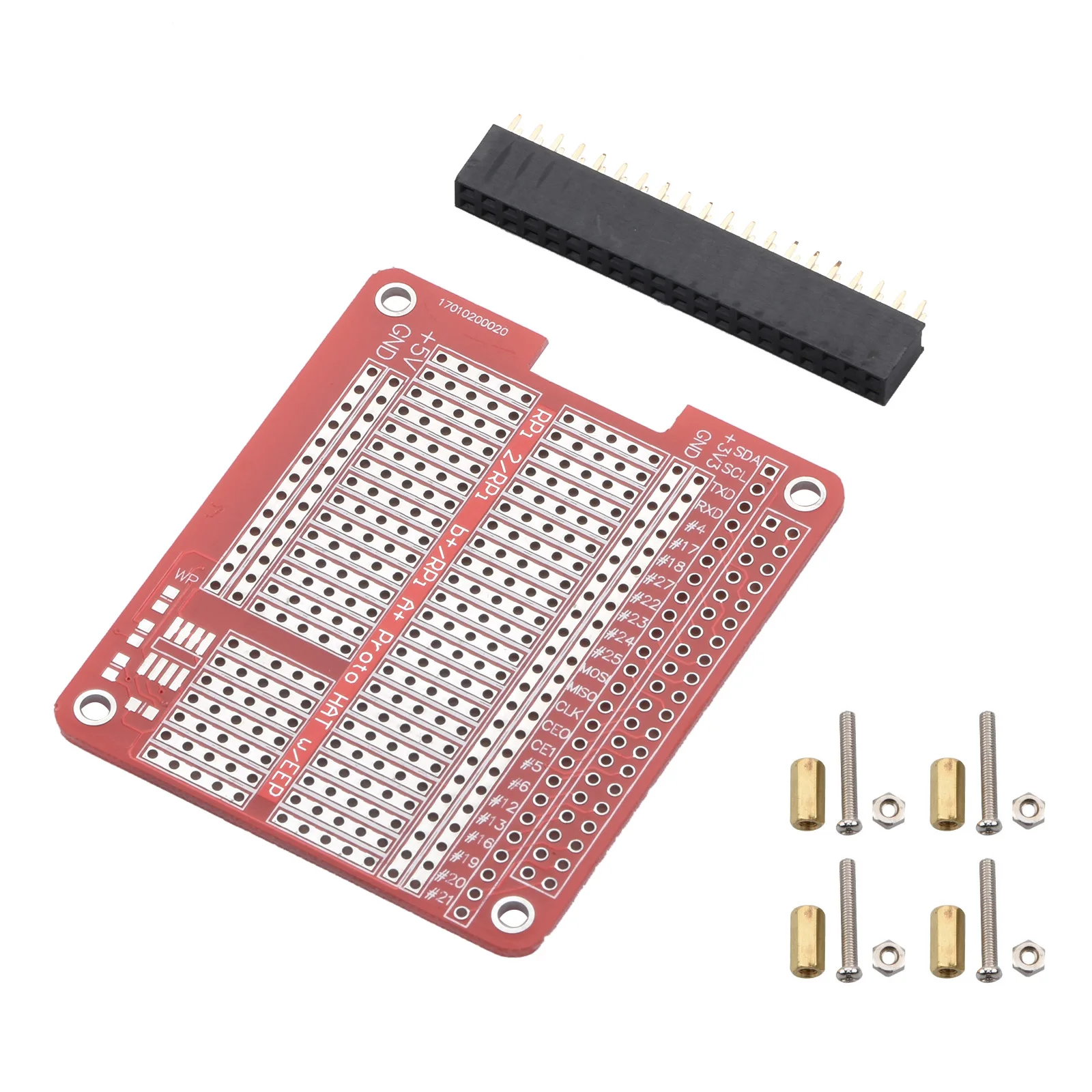 40-Pin GPIO Extend DIY Extension Board DIY Proto HAT Shield für Raspberry Pi 3B/3B+/4B für Orange Pi usw.