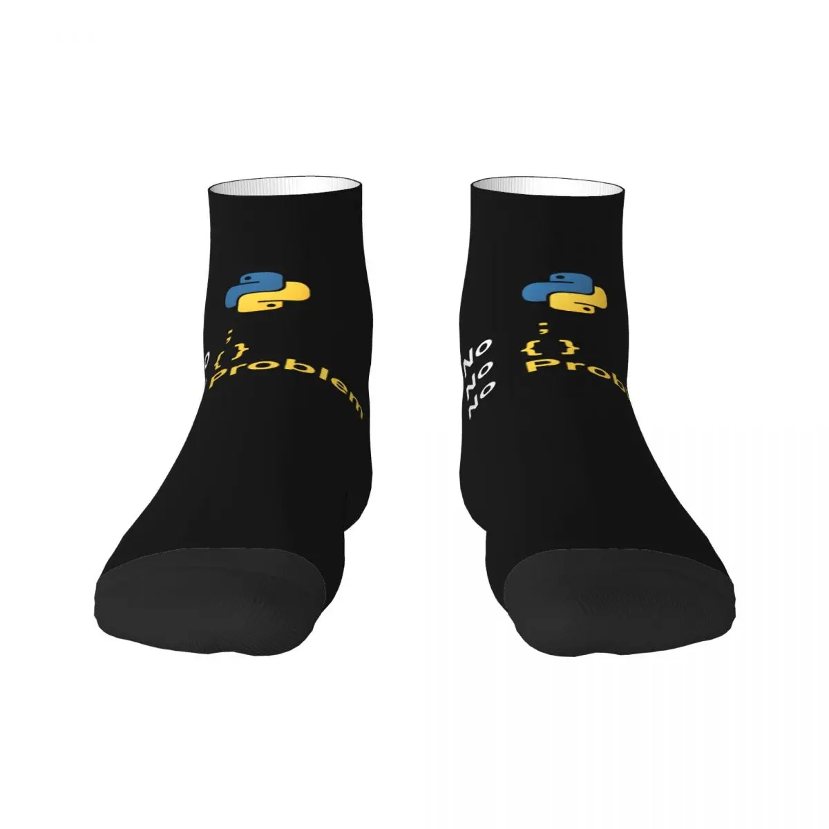 Funny Python Programmer Developer Men Women Crew Socks Unisex Cool 3D Printing Programming Language Coder Code Dress Socks