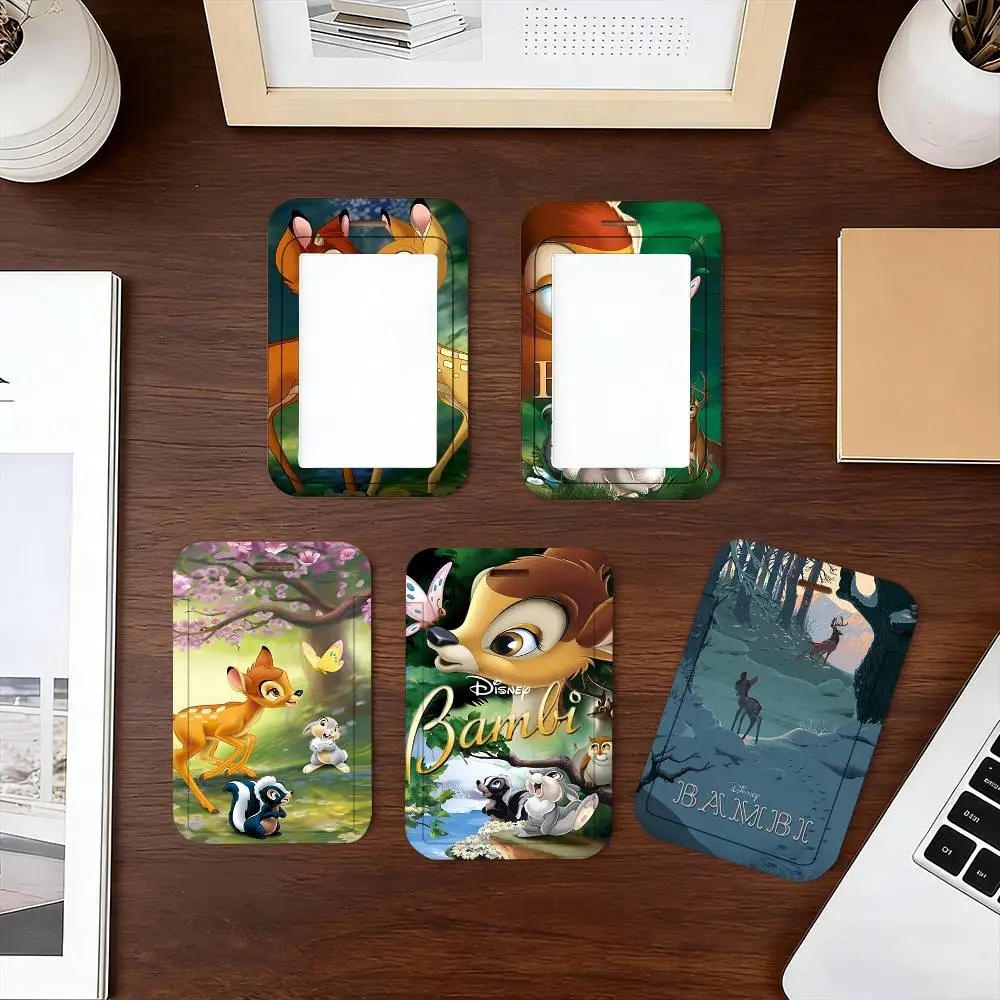 Cartoon B-Bambi Lanyard Card Holders Student ID Card Holders Neckband Card Holders Access Control Accessories Gifts
