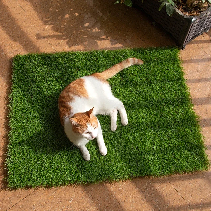 Pet Toilet Training Pee Pad Breathable Artificial Simulation Lawn Dog Trainer Mat Portable Durable Dogs Cats Potty Litter Rug