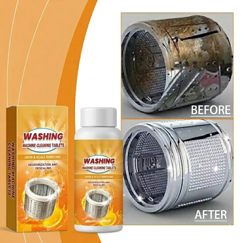 10/20/30pcs Washing Machine Cleaner Tablet, Deep Cleaning Effervescent Tablets Odor Removing Mite Removal Eco-Friendly Cleaning