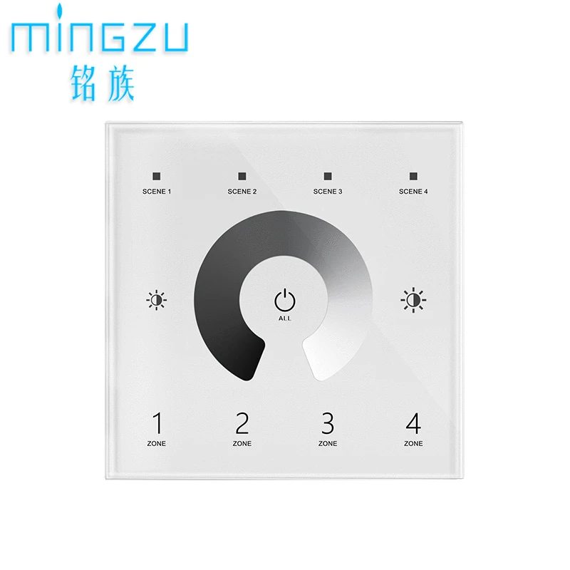 

4 Zone T11 Dimming Remote Control Single color RF wireless glass control panel Touch Panel controller DMX master for LED lights