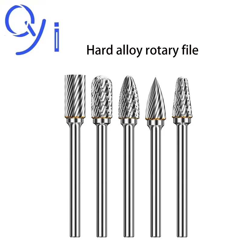 

10PCS Hard Alloy Rotary File, Metal Grinding Head, Tungsten Steel Milling Cutter, 3mm Embryo Cutter, Electric Grinding Drill Bit