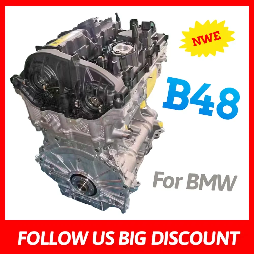 2.0T B48B20 Twin-Scroll Turbo Engine Assembly 135kW 184HP 300Nm L4 for BMW 5 Series 525Li G30 G38 3 Series 325Li
