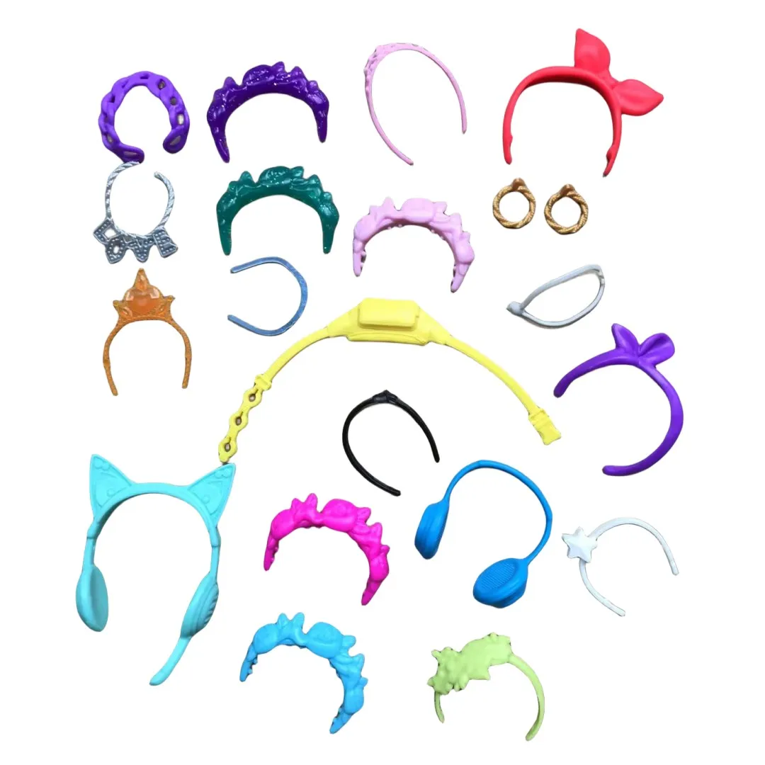Multi-Shape Doll Headband Earrings Necklace Watch 1/6 Original Doll Accessories Collection Doll Parts