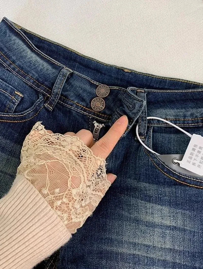 Damen-Jeans-Shorts Sommer Sexy Niedriggeschnittene Enge Elastische Jeans-Kurzhosen Vintage Y2K Streetwear Hot Shorts – Detail 3