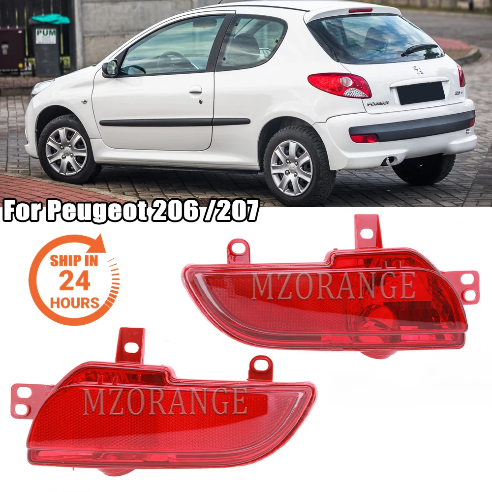 

Tail Bumper Light For Peugeot 206 Plus 207 Hatchback Sedan Rear Signal Brake Warning Fog Lamp Car Accessories Without Bulb