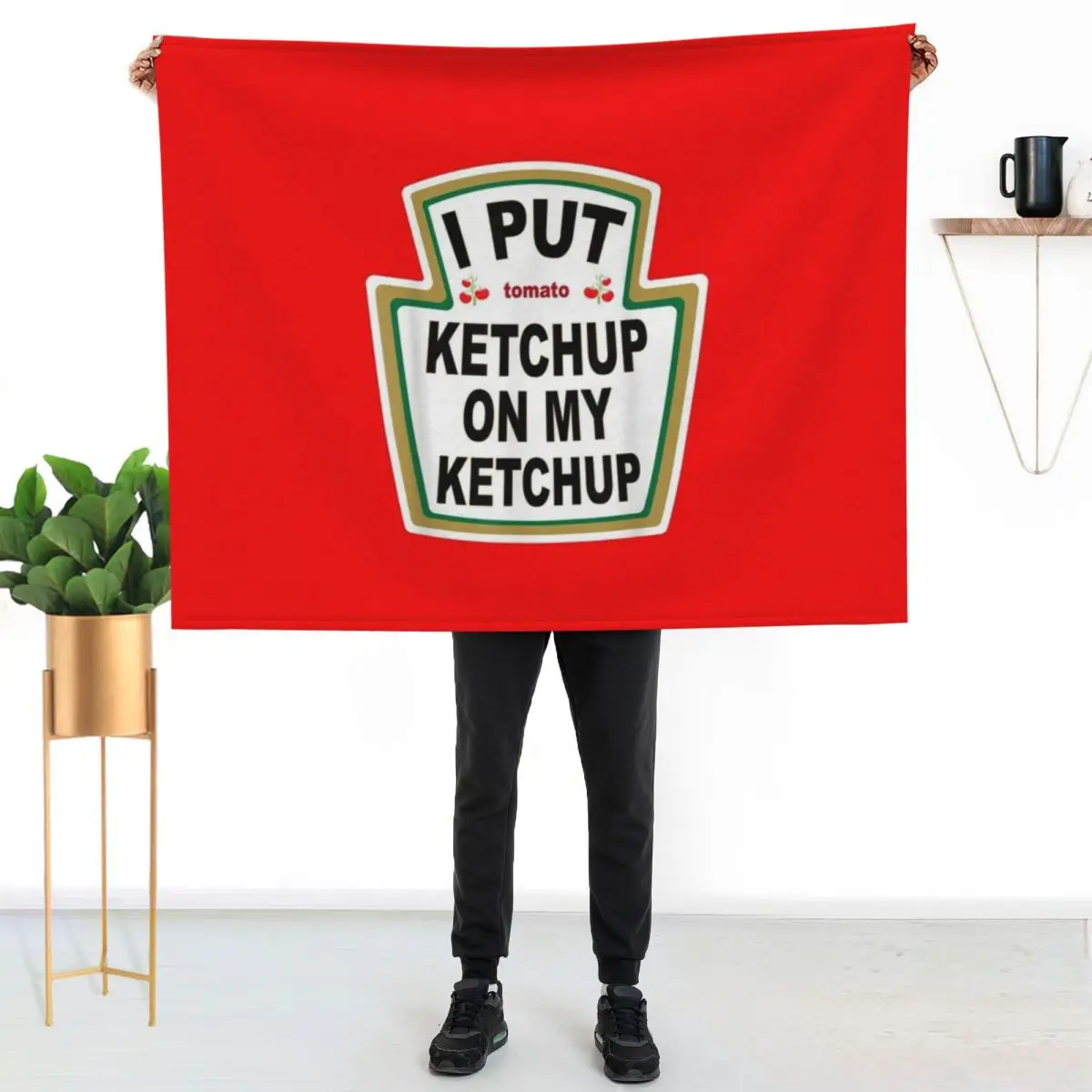 

I Put Tomato Ketchup On My Ketchup New Funny Halloween Throw Blanket Fade Resistant Durable Throw Blanket