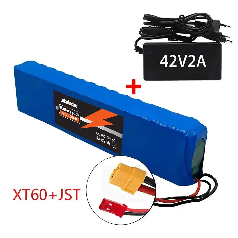 36V 100Ah 18650 Oplaadbare Lithium Batterij 10S3P 1000W Power Gemodificeerde Fiets Scooter Elektrische Voertuig met BMS + Lader