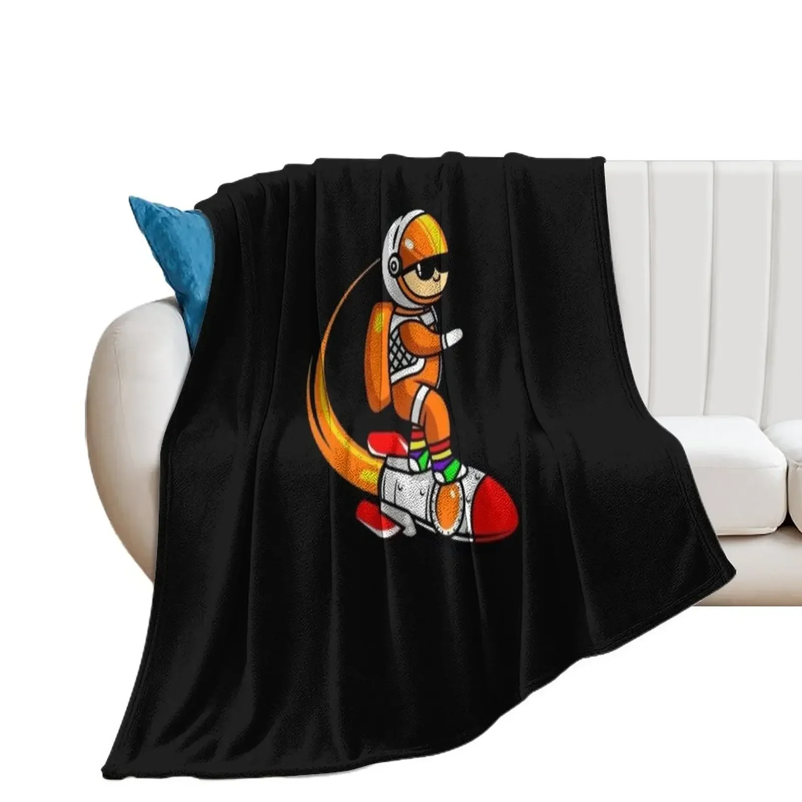 Socksfor1 Spaceman Gamer Throw Blanket Furrys Thermal Blankets