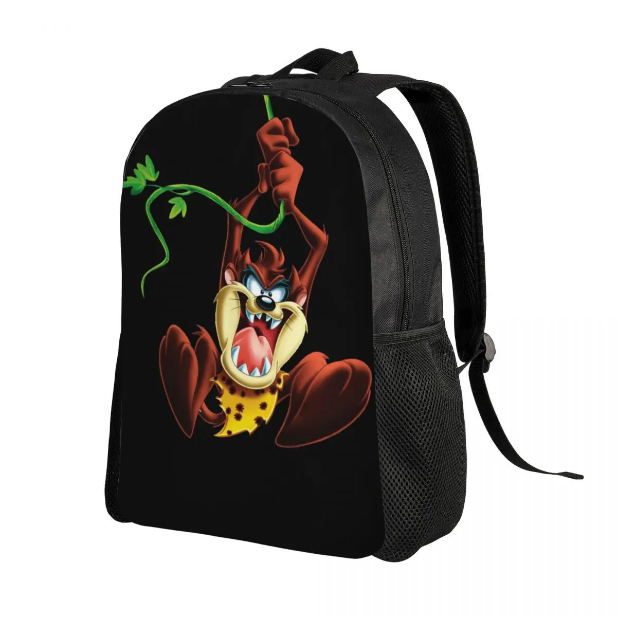 Custom Taz Cartoon Wild And Crazy Laptop Backpack Women Men Fashion Bookbag for College School Students Tasmanian Devil Bag