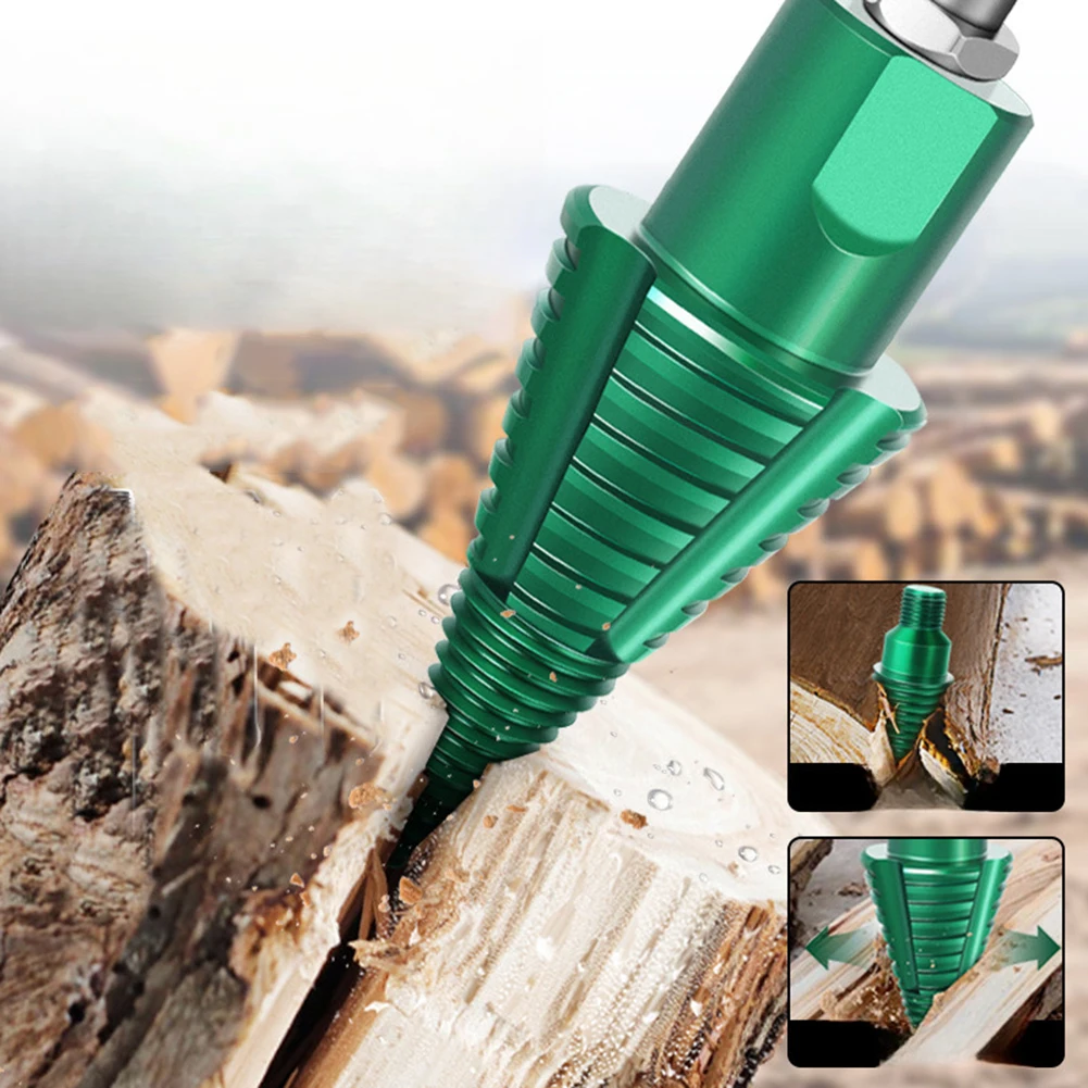 

Firewood Splitter Drill Bit with For SDS Max Shank Quick Change Detachable Shaft for Fast Dry Wood Preparation