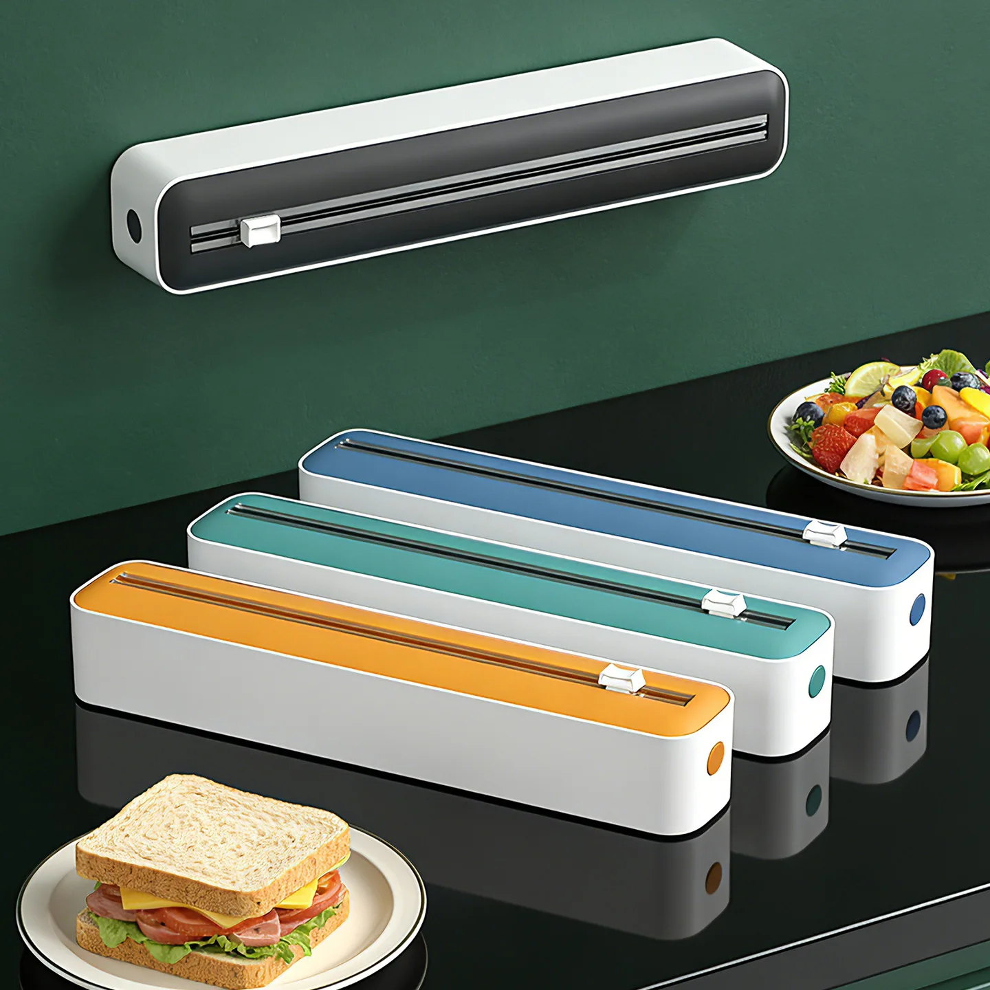 Kitchen Gadgets To Have - Wandmontage magnetische plasticfolie dispenser met snijmes