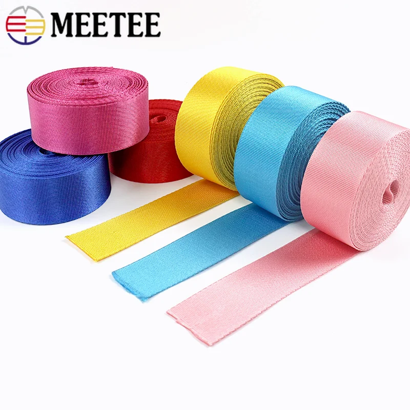 42 Meter 20/25/32/38/50mm Einfarbiges Gurtband aus Nylon für Taschen, Rucksäcke, Gürtel, DIY-Nähmaterial, Rollen-Set