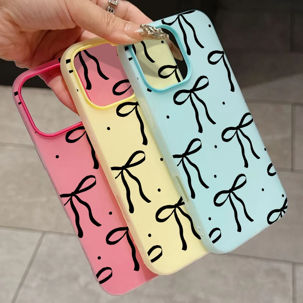 INS Big Black Bow Pattern SIlicone Phone Case For Xiaomi 14T 15T Pro Xiaomi Mi 11 Lite 5G Xiaomi 17 pro max Shockproof TPU Cover - view 5