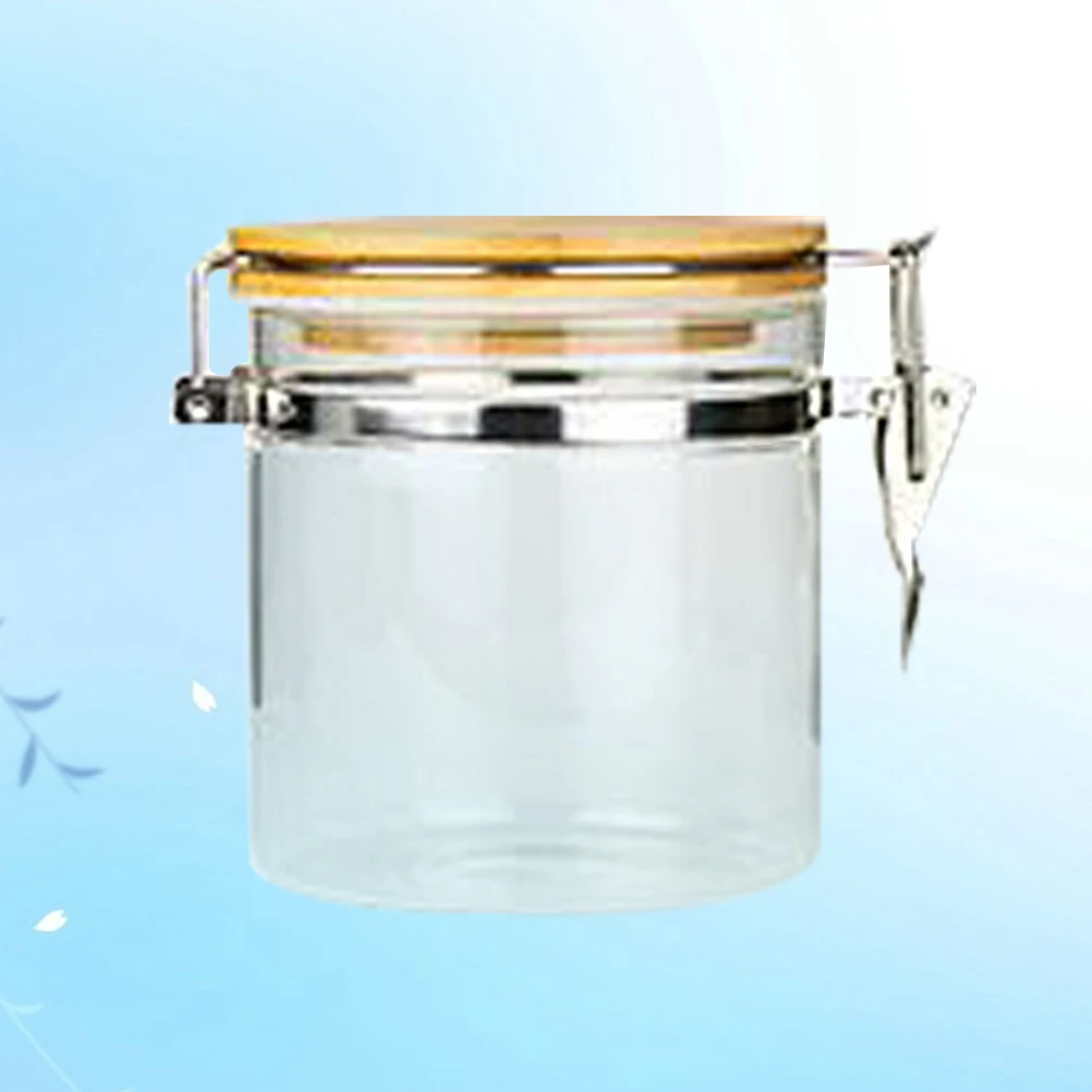 

Sugar Container with Lid Glass Jar Storage Jars Stainless Steel Sealed Canisters Containers