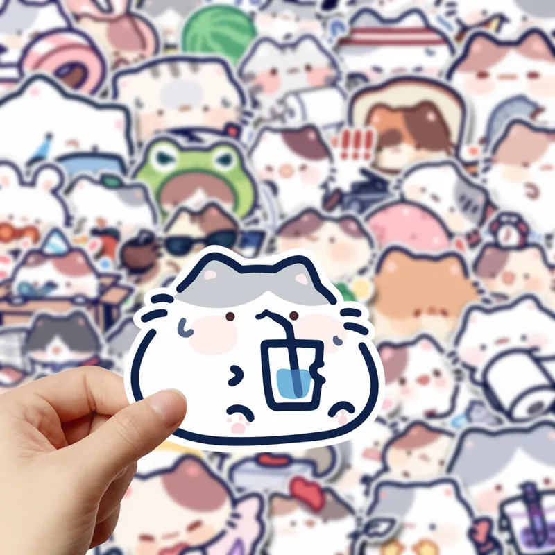 

Generic Cute Cartoon Cat Stickers 108 Pcs Waterproof Vinyl Decals For Laptop iPad Water Bottle Phone Journal DIY Decoration