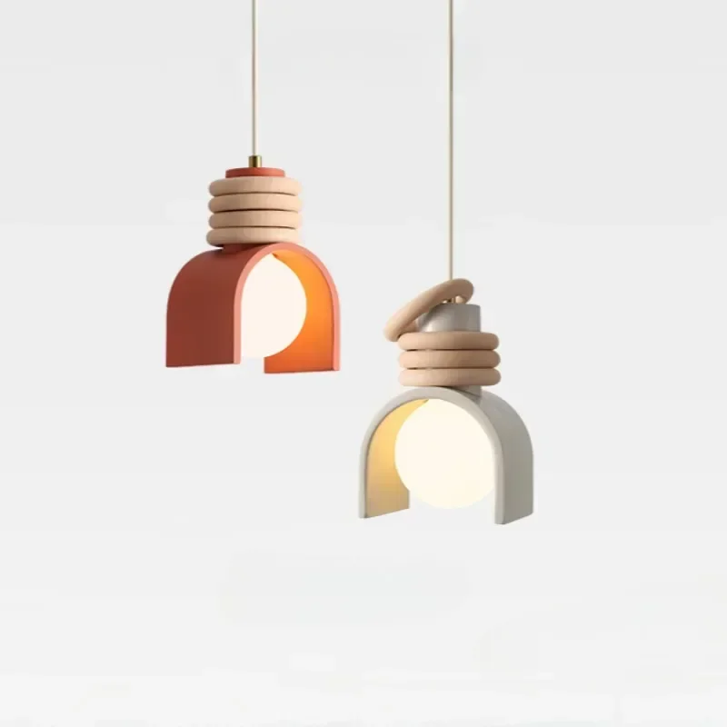 

Japanese Wabi Sabi Retro Macaron Chandelier Pendant Light For Bedroom Bedside Restaurant Bar Cafe Home Decor Lighting Fixture