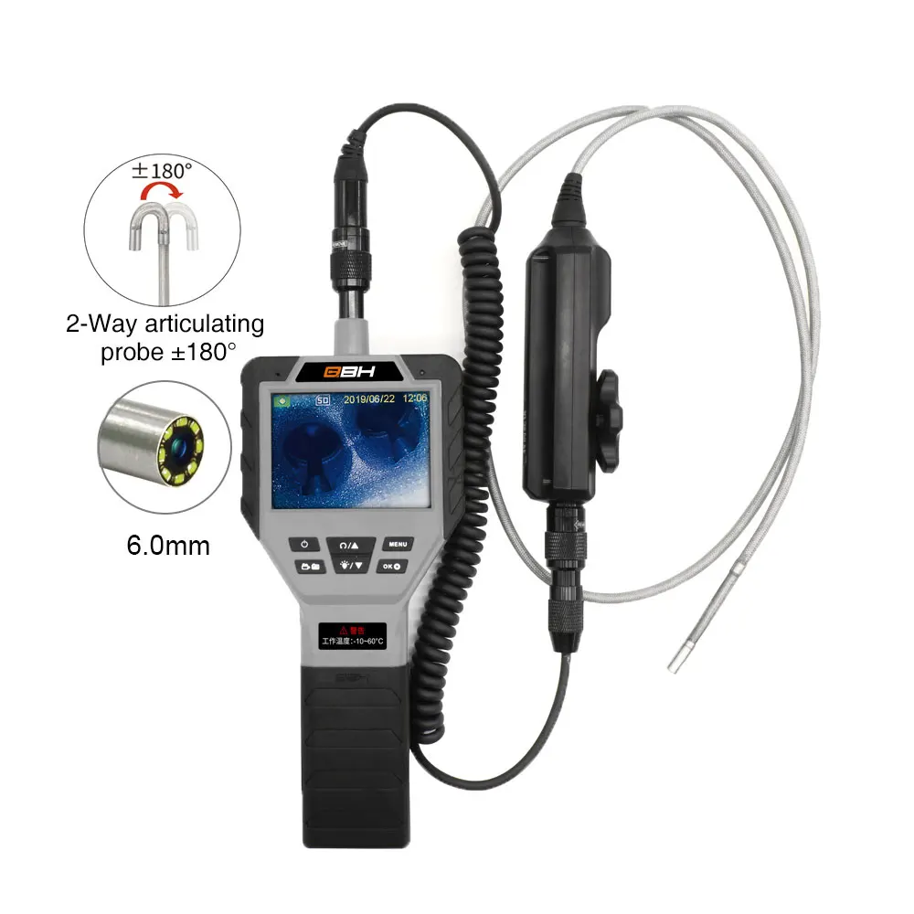 

High Definition Inspection Camera for Damage Inside Engine Cylinder 3.5 Inch Screen Full Function 6.0mm Lens Borescope Camera