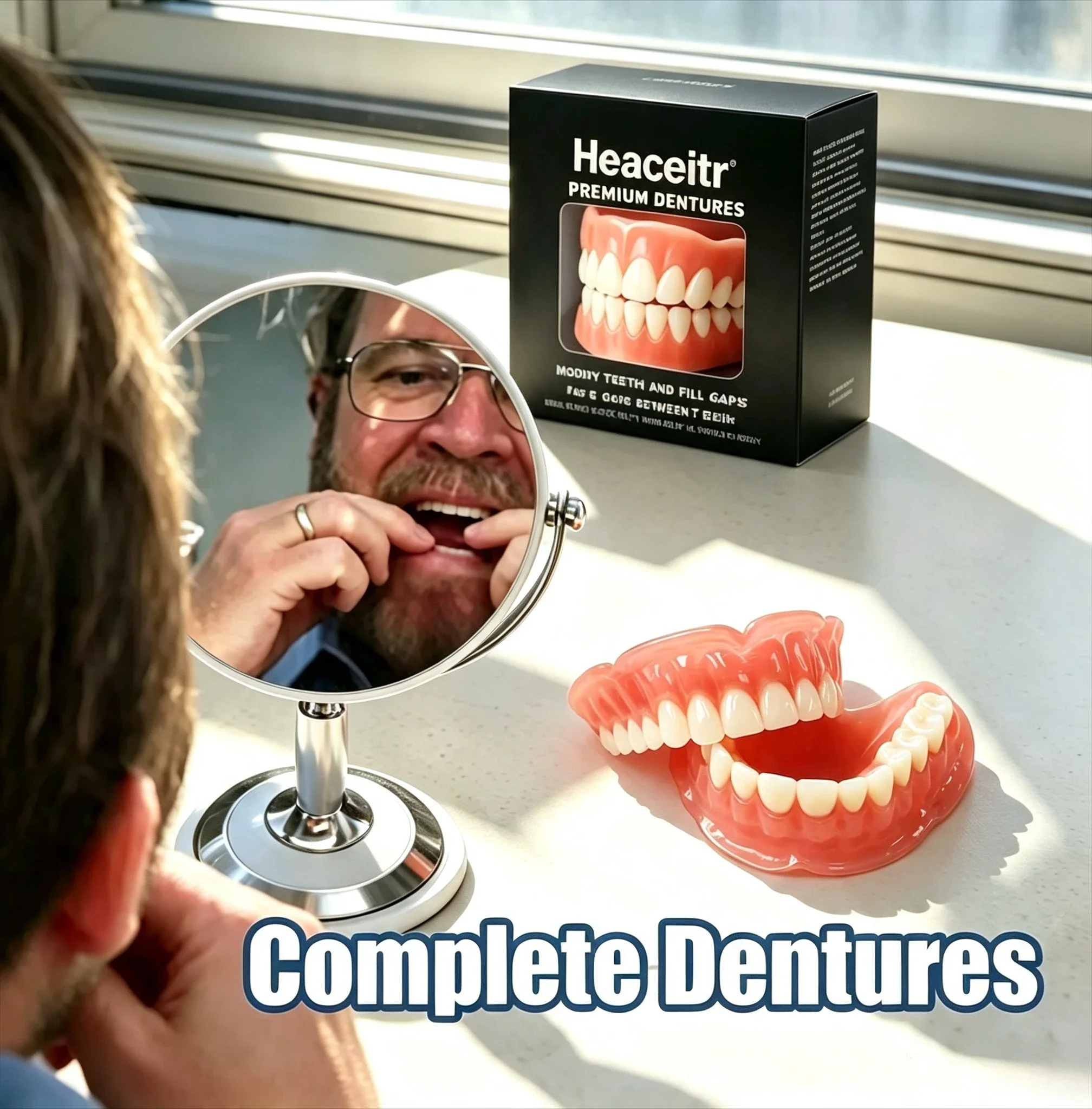 Slim Comfortable Custom Fit Dentures Boil to Shape Fits All Arch Sizes Reliable for Daily Meal Drink