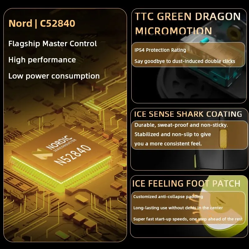 Darmoshark M3SMAX 8K Draadloze Bluetooth Gaming Muis 8 Toetsen PAW3950 30KDPI Nordic52840 Ergonomische Computer Muizen Gamer Elektronica