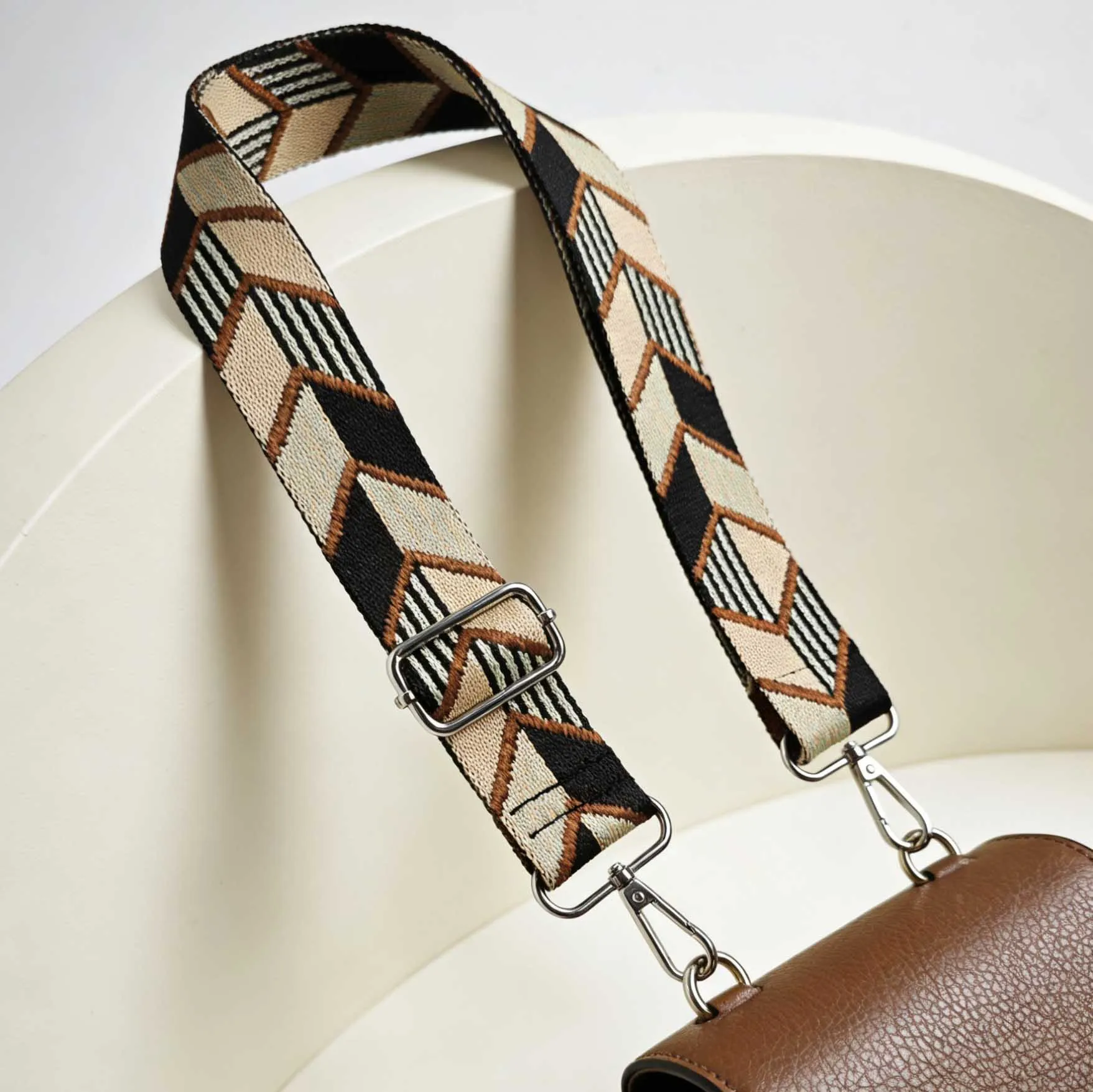 1 Piece 1.50inch Wide Adjustable Handbag Purse Strap Replacement Crossbody Shoulder Strap Double Arrow Jacquarded   Strap