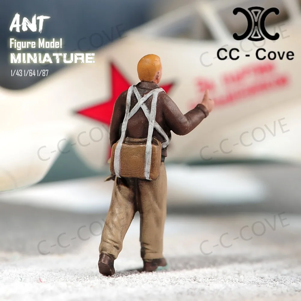 Painted Miniatures 1/43 1/64 1/72 1/87 A Team Of Four Fighter Pilots Unpainted Figure Model Toys Gift View Decoration