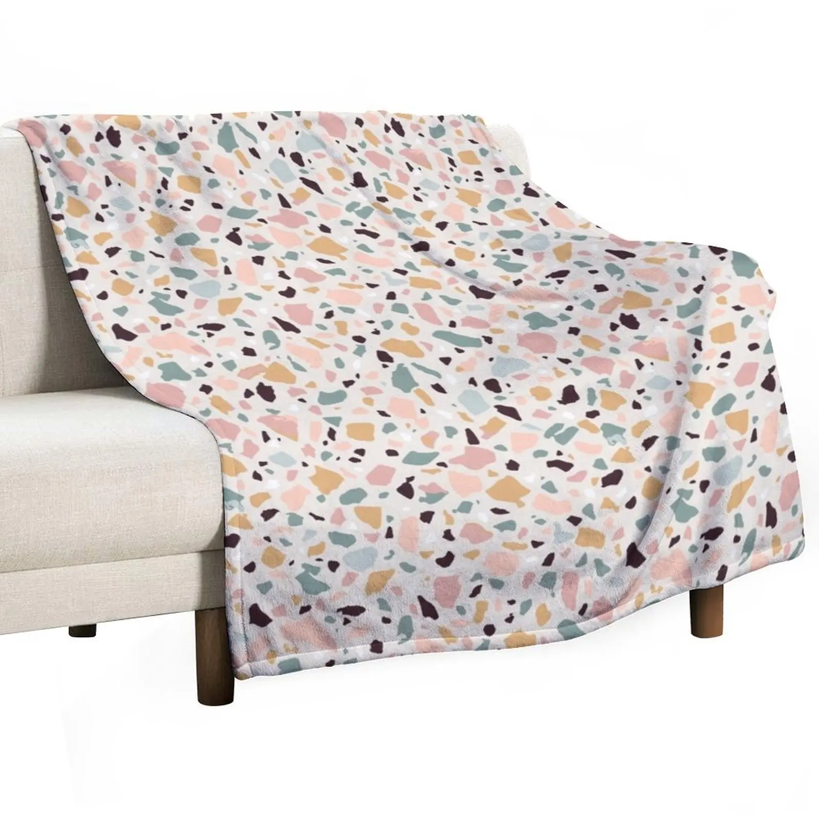 Pink Pastel Terrazzo Throw Blanket Baby Picnic Tourist Sofa Quilt Blankets