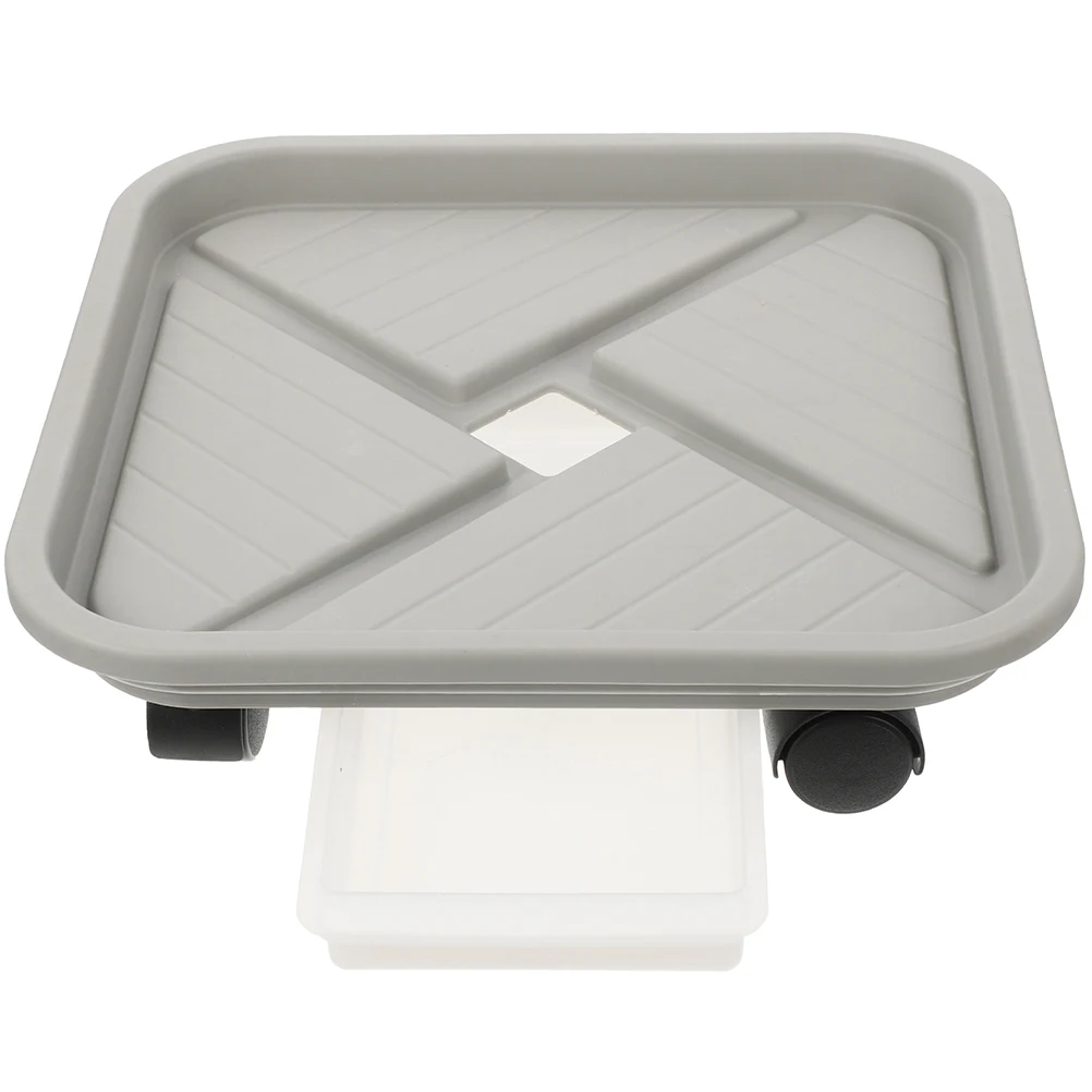 

Flower Pot Tray with Wheels Movable Plant Stand Trays for Pots Use Water Container Smooth Rolling Planter Holders