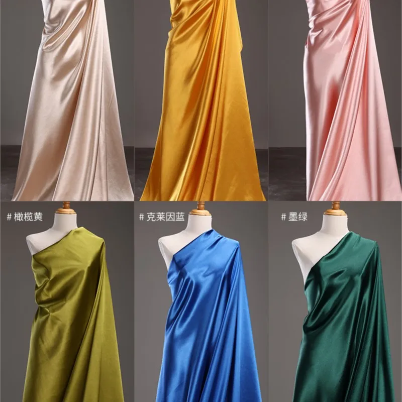 Fabric Draping Glossy Clothing Dress Crystal Satin Fashion Stage Background Cloth Decorative