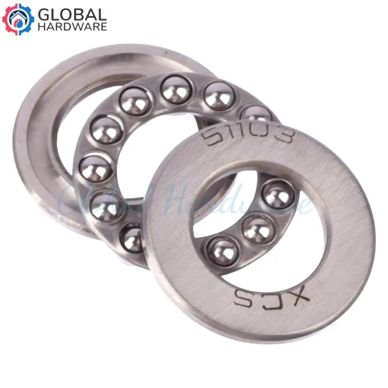 ตลับลูกปืนแบบแบน 51103 ใช้สำหรับแกนหมุนของเครื่องกลึงศูนย์เครื่องจักรกล ฯลฯ