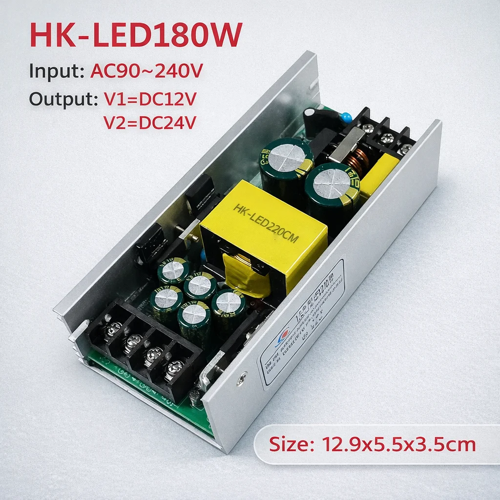 JY/HK 180W-12V-24V LED Power Supply Board Driver for Moving Head Stage Light LED PAR Light Bar DJ Disco Lighting
