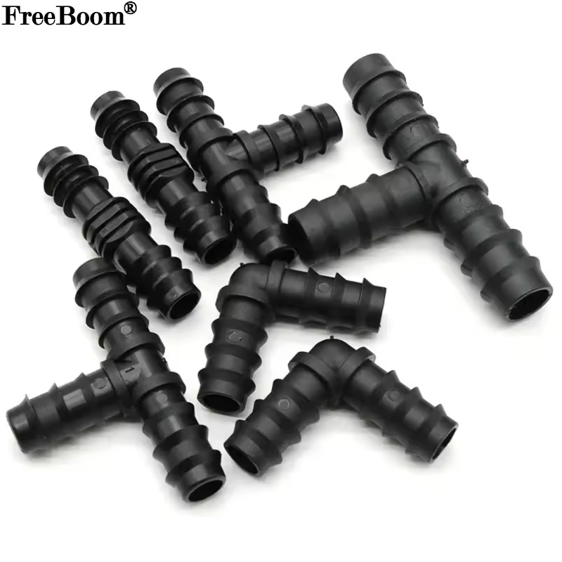 2~50pcs Greenhouse PE Pipe 16 20 25 mm Tee Straight Elbow Plug Irrigation Pipe Fitting Micro Spray Irrigation Accessories