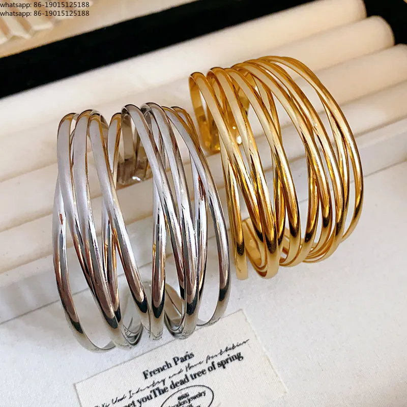 Metal cross bracelet, arm ring, arm bracelet, European and American personality niche decorative arm accessories