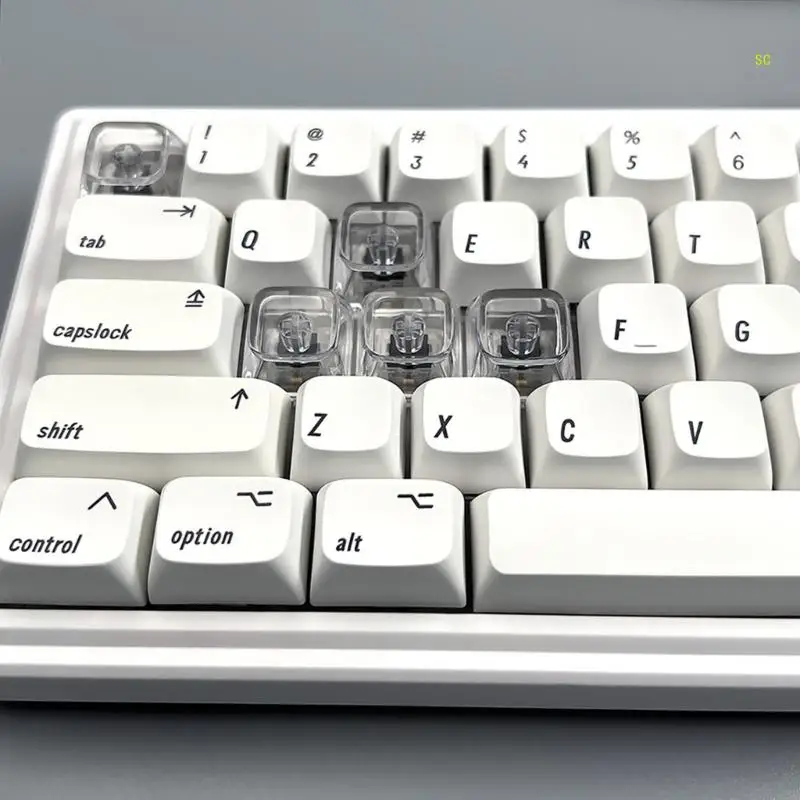 XDA 프로필 Keycaps 기계식 키보드 1U 1.4mm 두께 투명 Keycaps 게임 스위치 Dropshipping에 맞게 사용자 정의