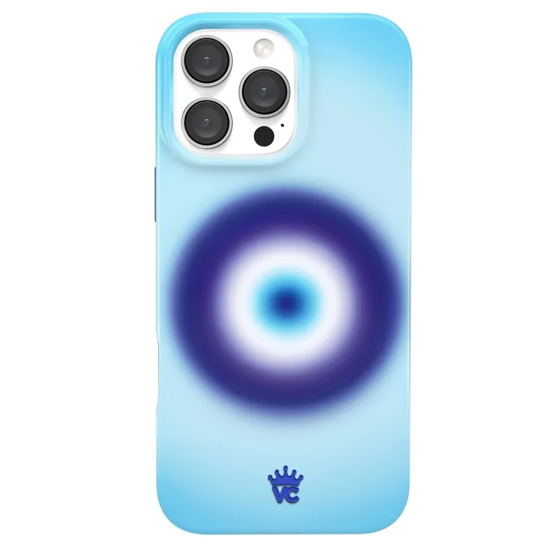 Чехол для телефона Evil Eye Aura Peach Blossom с цветочным принтом для iPhone 16, 15, 14, 13, 12, 11 Pro Max Plus, роскошная магнитная двухслойная задняя крышка