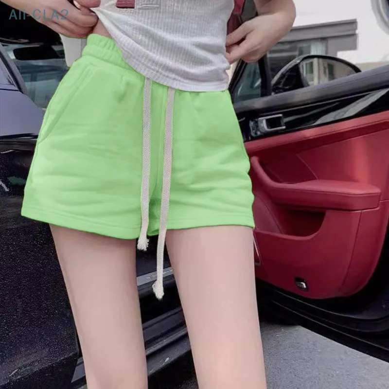 

High Waisted Loose Fashion Dopamine Casual Wide Leg Sports Shorts For Women