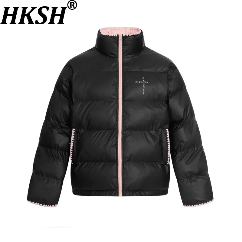 

HKSH Winter New Turtuleneck Bread Jacket Men Tide Trendy Vibe Versatile Casual Thickened Stand Collar Padded Cotton Coat HK15732