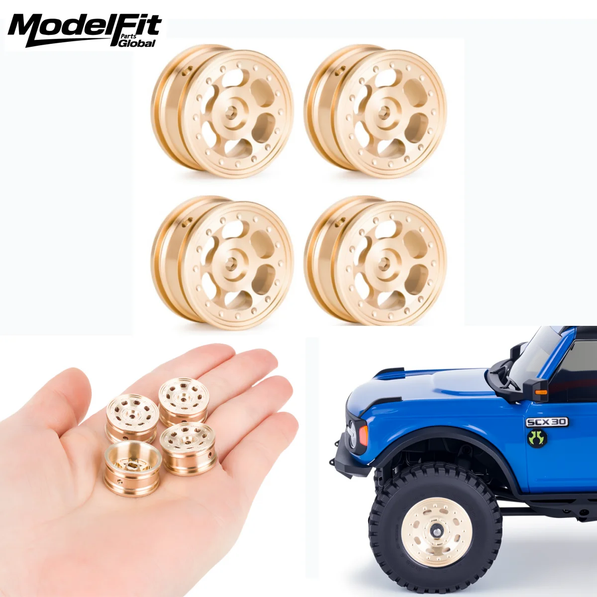 4Pcs 0.7 Inch Brass…