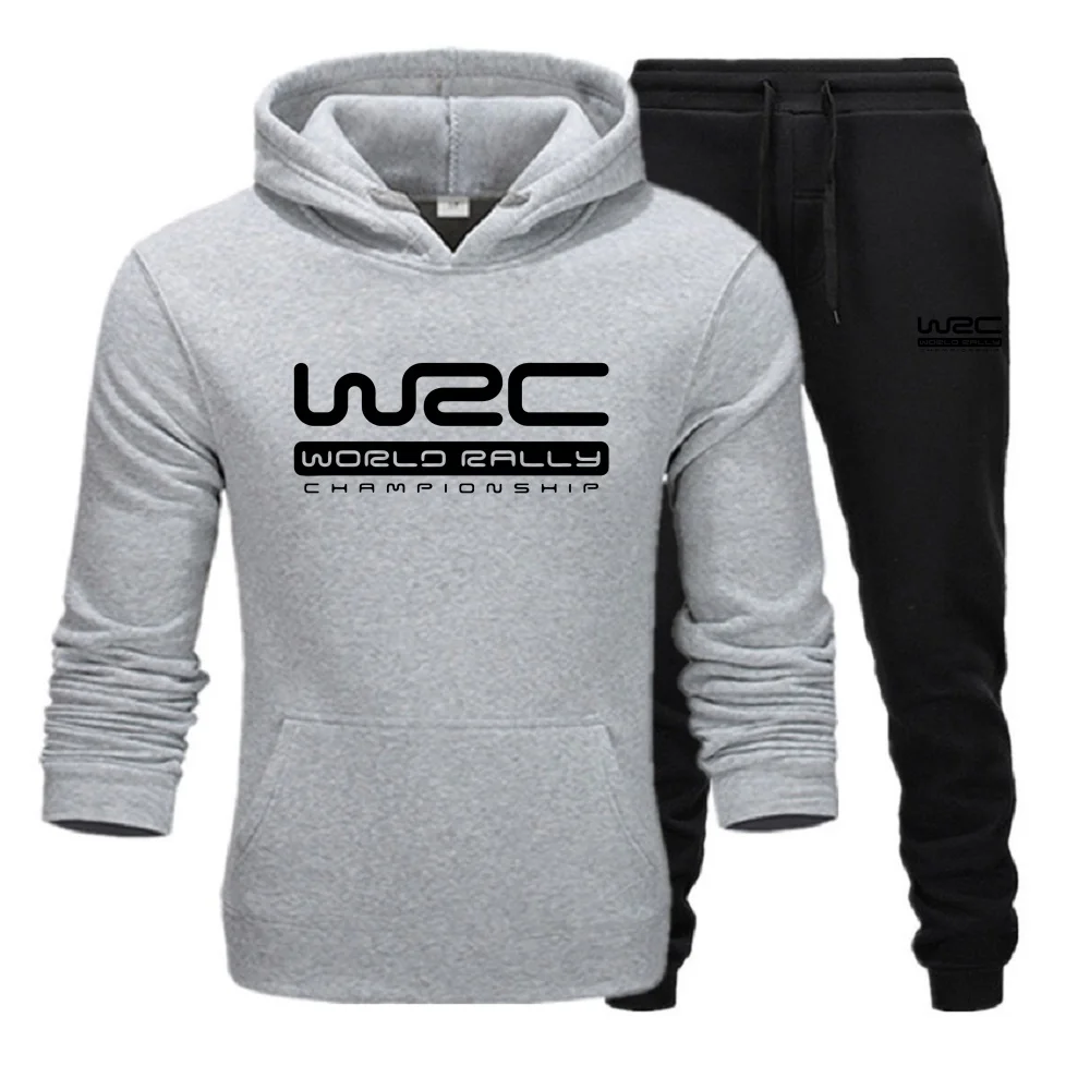 Men Women 2Pcs Sets Sweatshirt Hoodies Pants World Rally Championship WRC Male Gyms Fitness Tops Joggers Sportswear Tracksuits