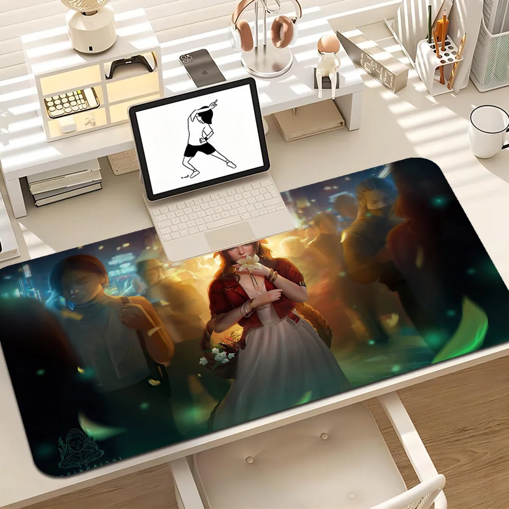 Final Fantasy Animation Office Computer Desk Mat Table Keyboard Big Mouse Pad Laptop Cushion Non-slip For PC Mouse Carpet