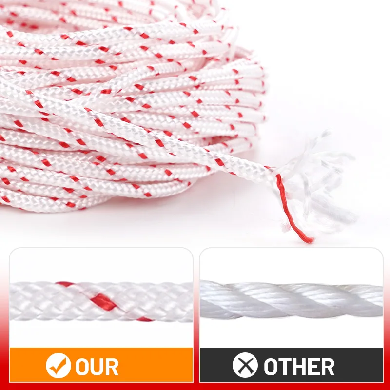 10M 3mm Replacement Recoil Starter Rope Pull Cord For Husqvarna Stihl Craftsman Chainsaw Lawn Mower Trimmer Gasoline Engine Part