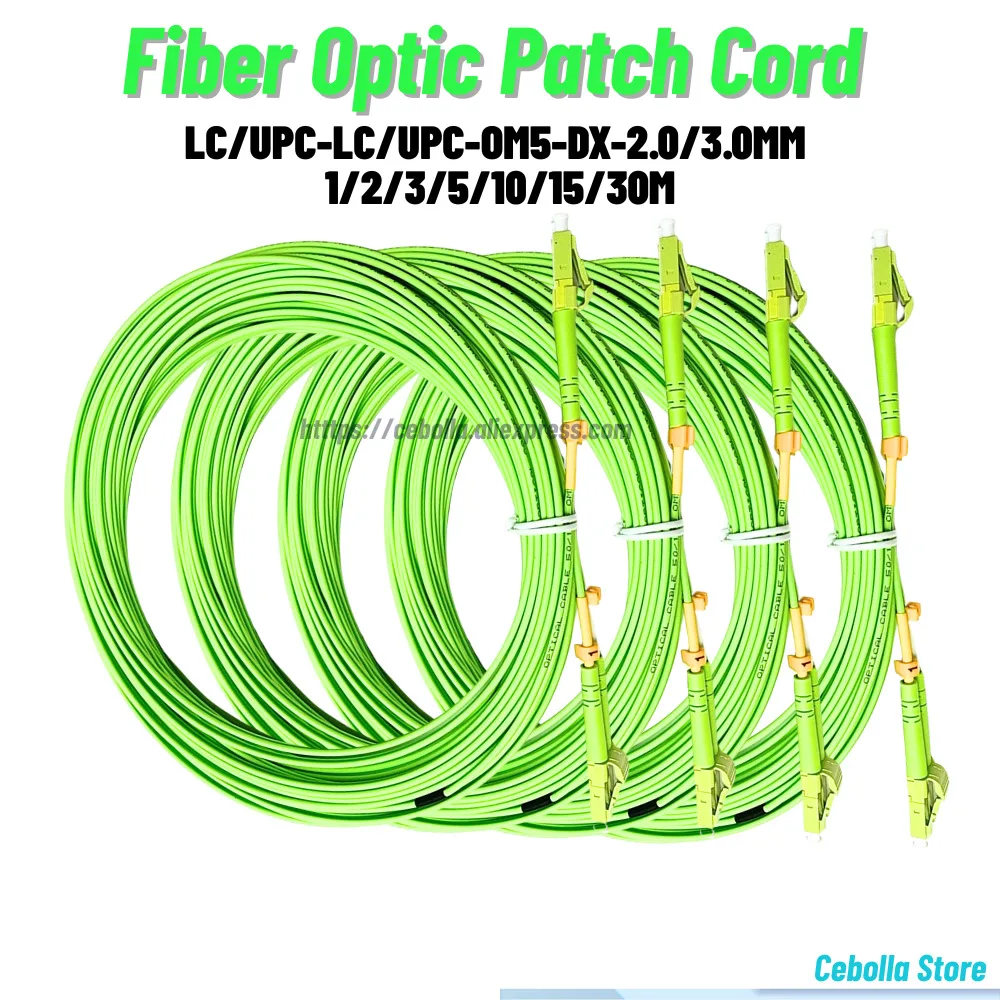 

Fiber Optic Patch Cable, OM5 To LC UPC 3-30M, 40GB/100GB Duplex LC-LC 50/125Um Multimode Fiber Optic Cables LSZH - 1M(3Ft)