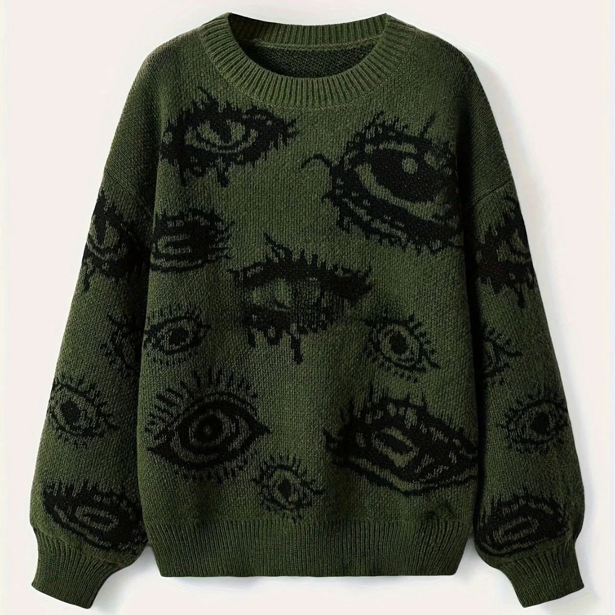 

Свободный крой, круглый пуловер, вязаный свитер, женский осенне-зимний цветной Blo Street Sle, универсальный трикотаж, повседневный топ