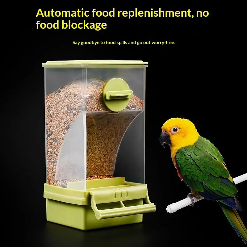 

Transparent Auto Bird Feeder, Hanging Dispenser for Cage, Saves Time & Keeps Seed Fresh, Perfect for Travel or Busy Days